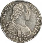 COLOMBIA. 1817-FJ 2 Reales. Santa Fe de Nuevo Reino (Bogotá) mint. Ferdinand VII (1808-1833). Restre