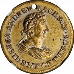 Undated (1834) Andrew Jackson. HT-6A, Low-4A, DeWitt-CE 1834-27, W-09-25b. Rarity-6. Silvered Brass.