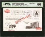 GHANA. Bank of Ghana. 1000 Pounds, 1958. P-4s. Specimen. PMG Gem Uncirculated 66 EPQ.