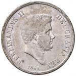 Italian coins;NAPOLI Ferdinando II (1830-1859) Piastra 1842 - Magliocca 550 AG (g 27.52) - BB;90