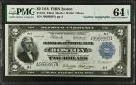 Fr. 749. 1918 $2 Federal Reserve Bank Note. Boston. PMG Choice Uncirculated 64 EPQ. Courtesy Autogra