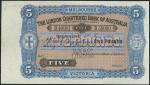 The London Chartered Bank of Australia, printers archival specimen £1, Melbourne, 1 November 1892, s
