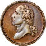 1799 (ca. 1863) Undraped Washington / Liberty Cap Medal. By George Hampden Lovett. Musante GW-513, B