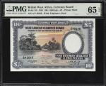 BRITISH WEST AFRICA. West African Currency Board. 100 Shillings = 5 Pounds, 1954. P-11b. PMG Gem Unc