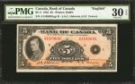 CANADA. Bank of Canada. 5 Dollars, 1935. BC-5. PMG Very Fine 30 EPQ.