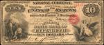 Elizabeth, New Jersey. $10  Original. Fr. 412. The National State Bank. Charter #1436. Fine.