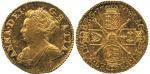 GREAT BRITAIN, British Coins, England, Anne: Gold ½-Guinea, 1710, Obv bust left, Rev crowned crucifo