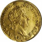FRANCE. 1/2 Louis dOr, 1701-C. Caen Mint. Louis XIV (1643-1715). ANACS AU-50.