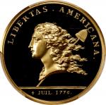 1781 (2000) Libertas Americana Medal. Modern Paris Mint Dies. Gold. Proof-69 Deep Cameo (PCGS).