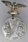 1889 Benjamin Harrison and Levi P. Morton Inaugural Medal. White Metal. 37.6 mm, without hanger. Mac
