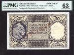 1950年意大利索马里兰100索马里样票 PMG Choice Unc 63 Italian Somaliland specimen 100