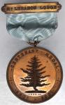 1901 Mount Lebanon Lodge, Boston Centenary Medal. Bronze. 39.5 mm, without hanger. Mint State.