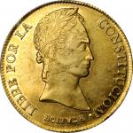 BOLIVIA. 8 Scudos, 1841-PTS LR. Potosí Mint. PCGS AU-55 Gold Shield.
