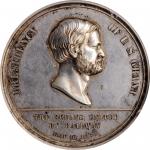 1869 Pacific Railway Completion Medal. HK-12a, Julian CM-39. Rarity-6. Silver. Proof-60 (NGC).