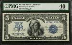 Fr. 271. 1899 $5 Silver Certificate. PMG Extremely Fine 40.