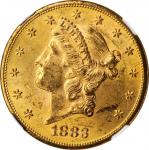 1883-S Liberty Head Double Eagle. MS-62 (NGC).