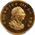 IRELAND. Gilt Copper Farthing, 1806/5. Soho (Birmingham) Mint. George III. NGC PROOF-66 Cameo.
