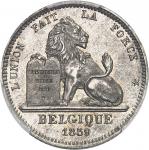 BELGIQUE Léopold Ier (1831-1865). Essai de 10 centimes au lion par Braemt 1859, Bruxelles.