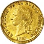 COLOMBIA. 1856 10 Pesos. Popayán mint. Restrepo M208.2. AU-58+ (PCGS).