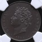 GREAT BRITAIN George IV ジョージ4世(1820~30) 1/2Penny 1826 NGC-PF64BN Proof UNC+