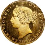 CANADA. Newfoundland. 2 Dollars, 1865. London Mint. Victoria. PCGS SPECIMEN-64+.