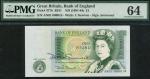 Bank of England, David Henry Fitzroy Somerset (1980-1988), ｣1, ND (1980), serial number AN01 000018,