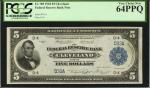 Fr. 785. 1918 $5 Federal Reserve Bank Note. Cleveland. PCGS Very Choice New 64 PPQ.