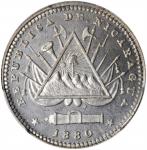 NICARAGUA. 10 Centavos, 1880-H. Heaton Mint. PCGS SPECIMEN-66 Gold Shield.