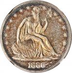 1886 Liberty Seated Half Dollar. Proof-64 Cameo (NGC).