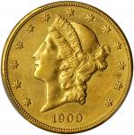 美国1900-S年20美元金币。