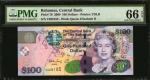 BAHAMAS. Central Bank of the Bahamas. 10 Dollars, 2009. P-76. PMG Gem Uncirculated 66 EPQ.