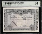 SPAIN. Banco de Espana. 1000 Pesetas, 1937. P-S567br. Remainder. PMG Choice Uncirculated 64 EPQ.
