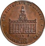 Pennsylvania--Philadelphia. "1875" (1876) Lingg & Bro. Rulau Pa-Ph 245A. Copper. Plain Edge. MS-65 R