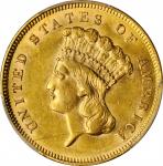 1856-S Three-Dollar Gold Piece. Medium S. AU Details--Scratch (PCGS).