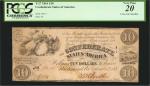 T-27. Confederate Currency. 1861 $10. PCGS Currency Very Fine 20.