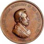 1862 Abraham Lincoln Indian Peace Medal. Copper, Bronzed. First Size. Second Reverse. Julian IP-38, 