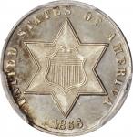 1866 Silver Three-Cent Piece. MS-65 (PCGS).