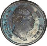 INDIA. East India Company. Pattern Rupee Restrike, 1834. Calcutta Mint. NGC PROOF-65.