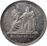 GUATEMALA. 4 Reales, 1892. Guatemala Mint. NGC MS-63.