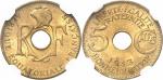 5 centimes 1943, Pretoria.
