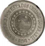 BRAZIL. 200 Reis, 1893. Rio de Janeiro Mint. NGC AU-55.