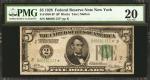 Fr. 1950-B*. 1928 $5 Federal Reserve Star Note. New York. PMG Very Fine 20.