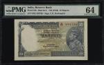 INDIA. Reserve Bank of India. 10 Rupees, ND (1943). P-19b. Jhun4.5.2. PMG Choice Uncirculated 64.