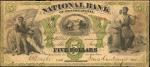 Pottsville, Pennsylvania. National Bank of Pennsylvania. June 1, 1864. $5. Fine.