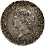 1868年香港壹圆银币。香港造币厂。HONG KONG. Dollar, 1868. Hong Kong Mint. Victoria. PCGS Genuine--Tooled, EF Detail