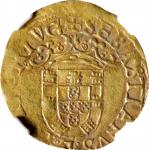 PORTUGAL. 500 Reis (Cruzado), ND (1557-78). Lisbon Mint. Sebastian I. NGC AU-58.