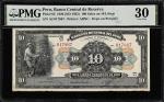 PERU. Banco Central de Reserva del Peru. 100 Soles on 10 Libras, 1926 (ND 1935). P-63. PMG Very Fine