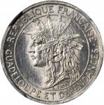 GUADELOUPE. 50 Centimes Essai Struck in Silver, 1903. NGC PROOF-63.