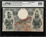 NETHERLANDS INDIES. De Javasche Bank. 1000 Gulden, 1968. P-85s2. Specimen. PMG Gem Uncirculated 66 E