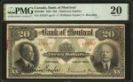 CANADA. Bank of Montreal. 20, 1923. CH #505-56-06. PMG Very Fine 20.